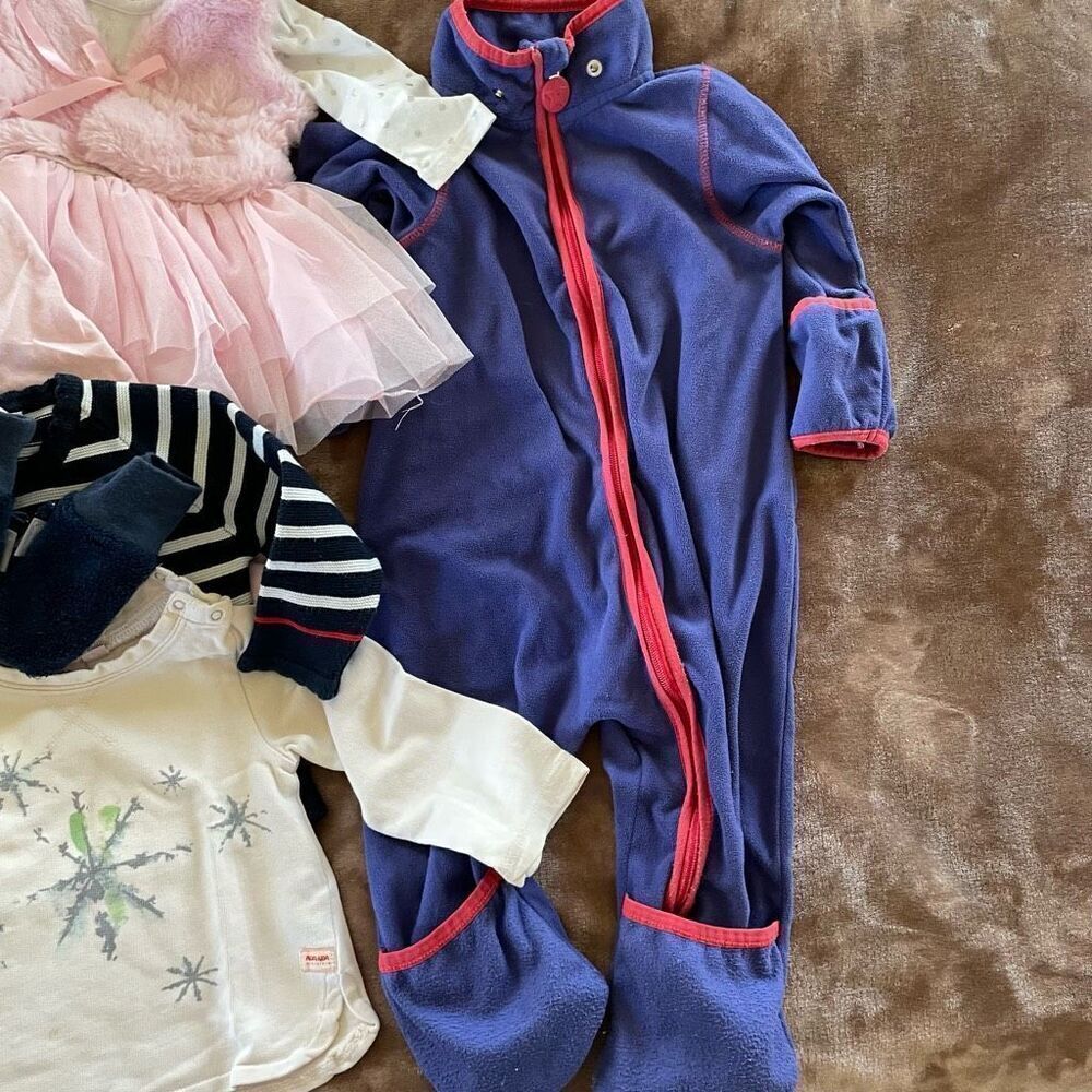 Lot of 9 Items Baby Girl Fall/ Winter Clothing Size 12 Months - Picture 9 of 12